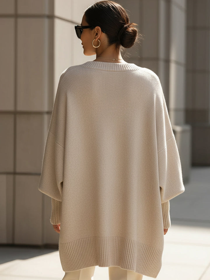 Jennifer | Oversize-Pullover mit weitem Ausschnitt