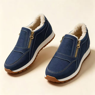 Janne | Warmer Slip-On-Sneaker mit doppeltem Reißverschluss
