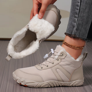 Ingrid | Warmer Barfuß-Schneestiefel mit extra breiter Zehenbox