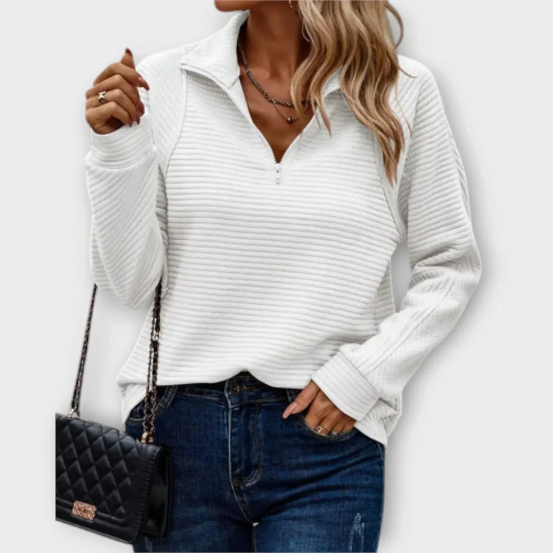 Sommerfeld – Eleganter Half-Zip-Pullover für Damen