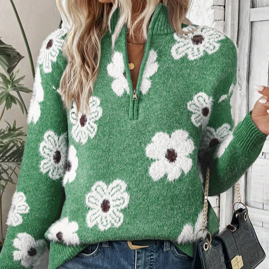 Bloom – Pullover mit Reißverschlusskragen