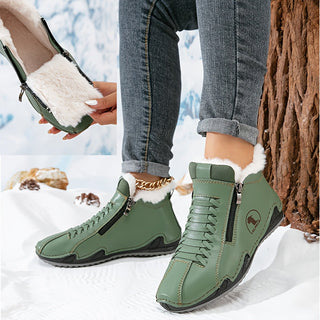 Lotte | Warm gefütterte Stiefelette mit Reißverschluss &amp; Schnürung