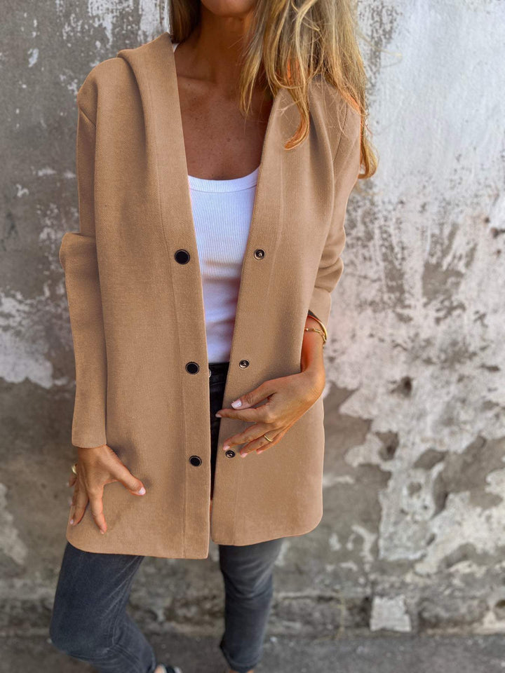Adriana | Lange Strickjacke mit Kapuze