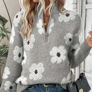 Bloom – Pullover mit Reißverschlusskragen