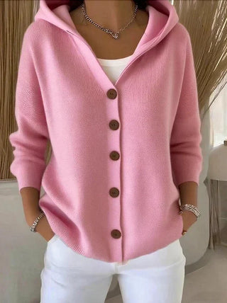 Darienne – Kapuzen-Strickjacke mit Knöpfen
