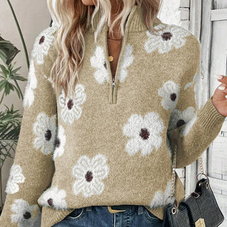 Bloom – Pullover mit Reißverschlusskragen