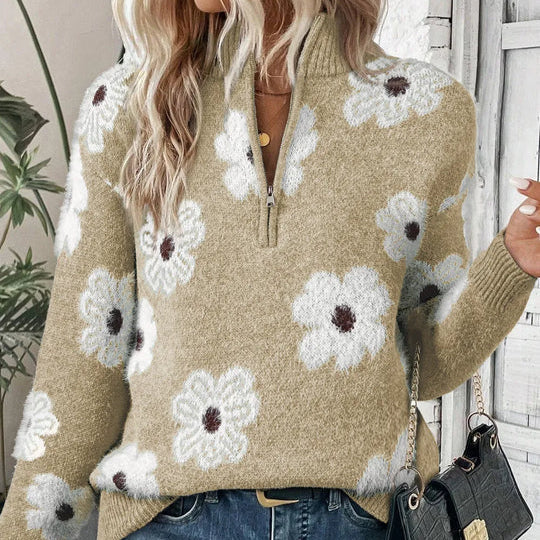 Bloom – Pullover mit Reißverschlusskragen