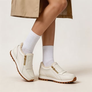 Janne | Warmer Slip-On-Sneaker mit doppeltem Reißverschluss