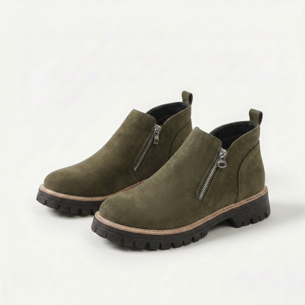 Frida – Plateau-Stiefelette mit dicker Sohle für Herbst &amp; Winter