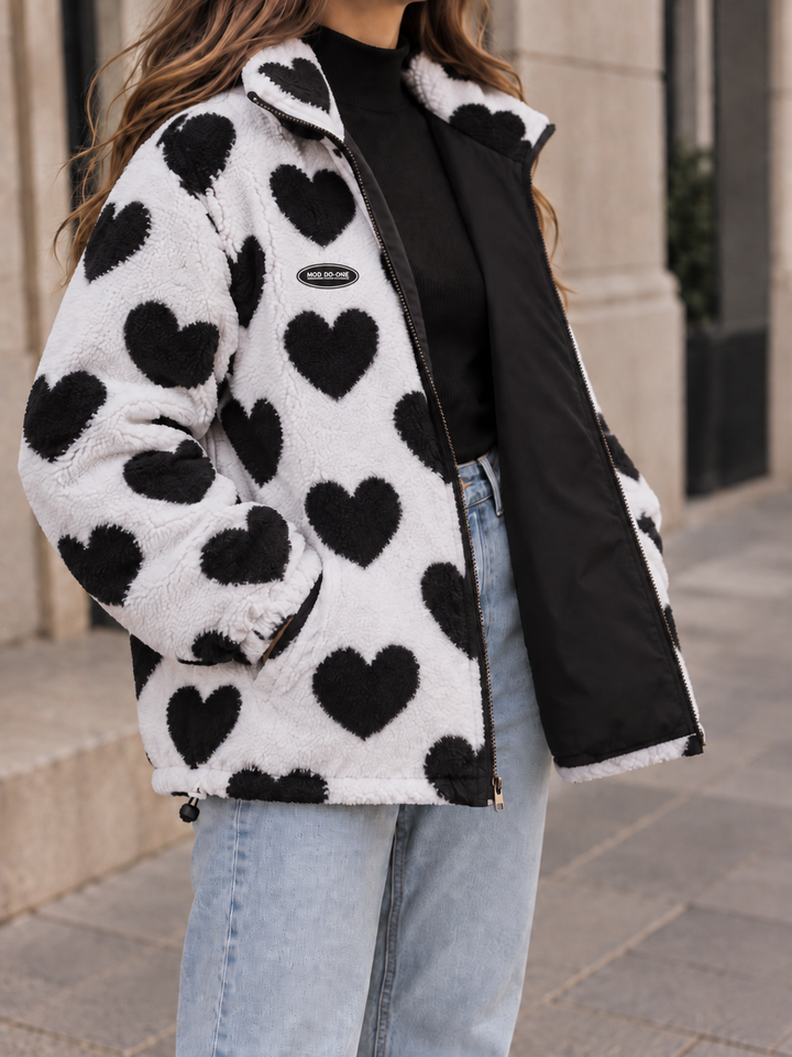 Livia | Teddy-Herzchenjacke