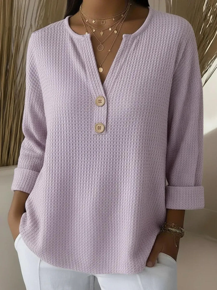Kyla | V-Ausschnitt Polo Pullover