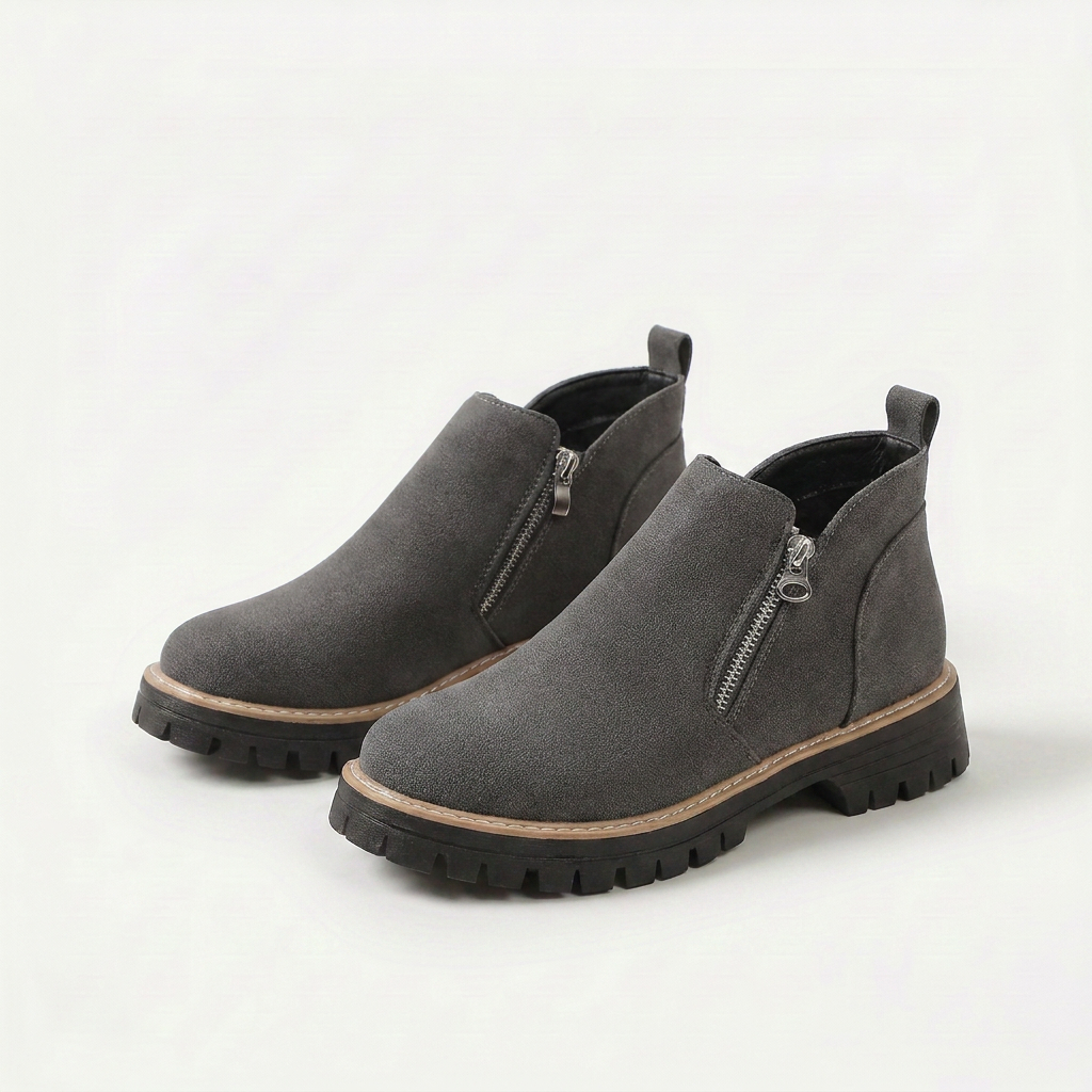 Frida – Plateau-Stiefelette mit dicker Sohle für Herbst &amp; Winter