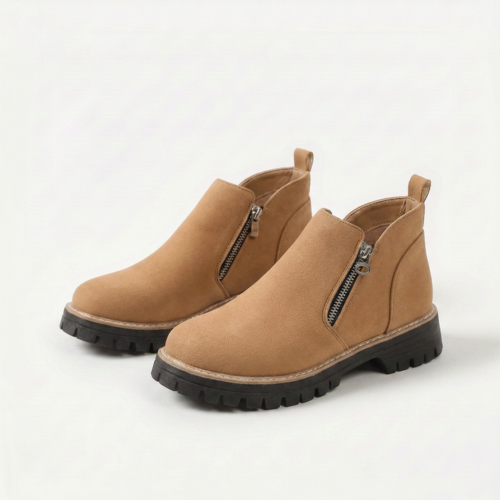Frida – Plateau-Stiefelette mit dicker Sohle für Herbst &amp; Winter