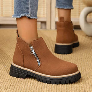 Frida – Plateau-Stiefelette mit dicker Sohle für Herbst &amp; Winter