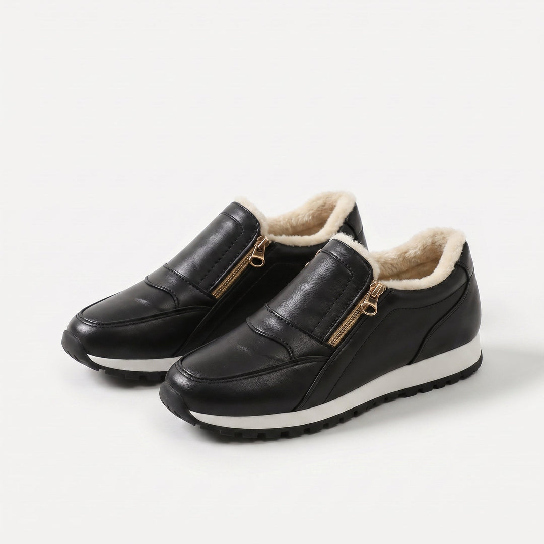 Janne | Warmer Slip-On-Sneaker mit doppeltem Reißverschluss