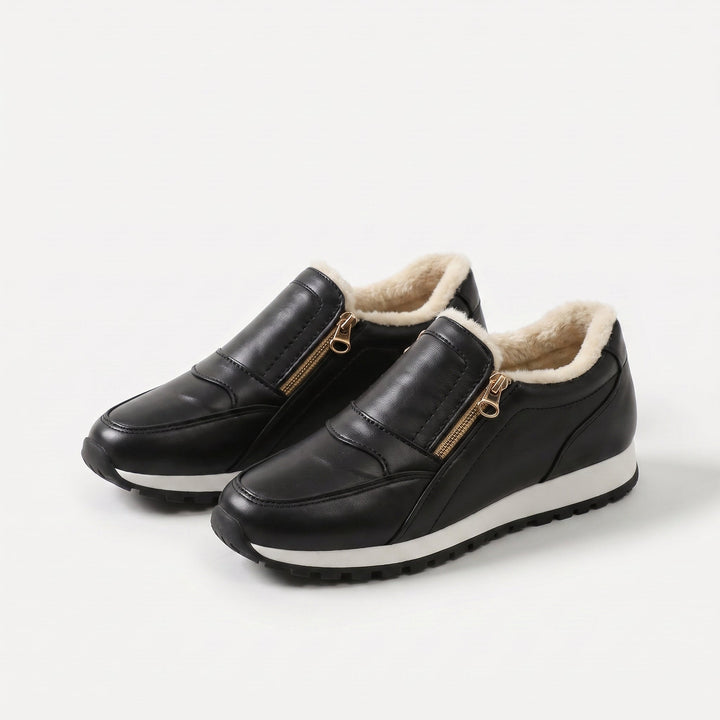 Janne | Warmer Slip-On-Sneaker mit doppeltem Reißverschluss