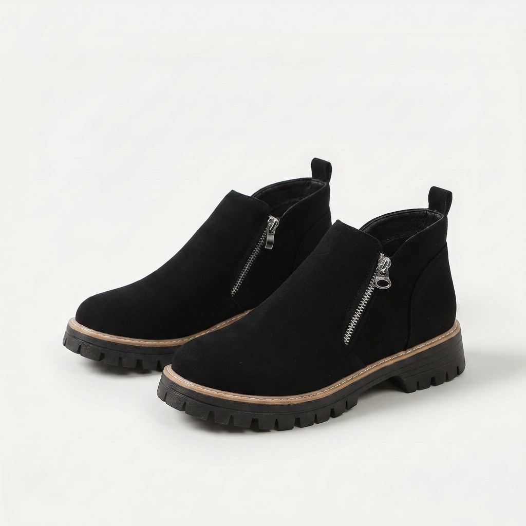 Frida – Plateau-Stiefelette mit dicker Sohle für Herbst & Winter
