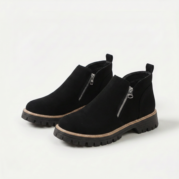 Frida – Plateau-Stiefelette mit dicker Sohle für Herbst &amp; Winter