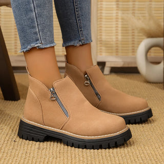 Frida – Plateau-Stiefelette mit dicker Sohle für Herbst &amp; Winter