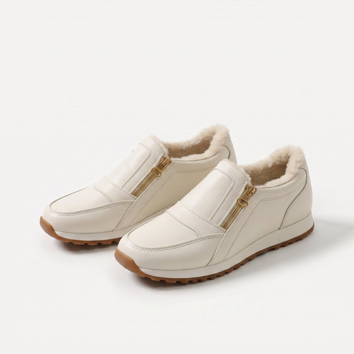 Janne | Warmer Slip-On-Sneaker mit doppeltem Reißverschluss