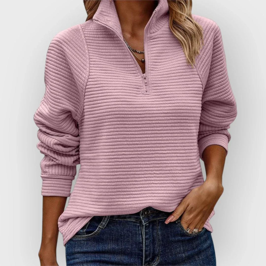 Sommerfeld – Eleganter Half-Zip-Pullover für Damen