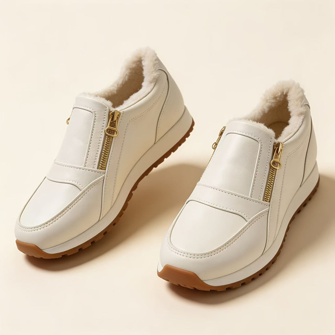 Janne | Warmer Slip-On-Sneaker mit doppeltem Reißverschluss