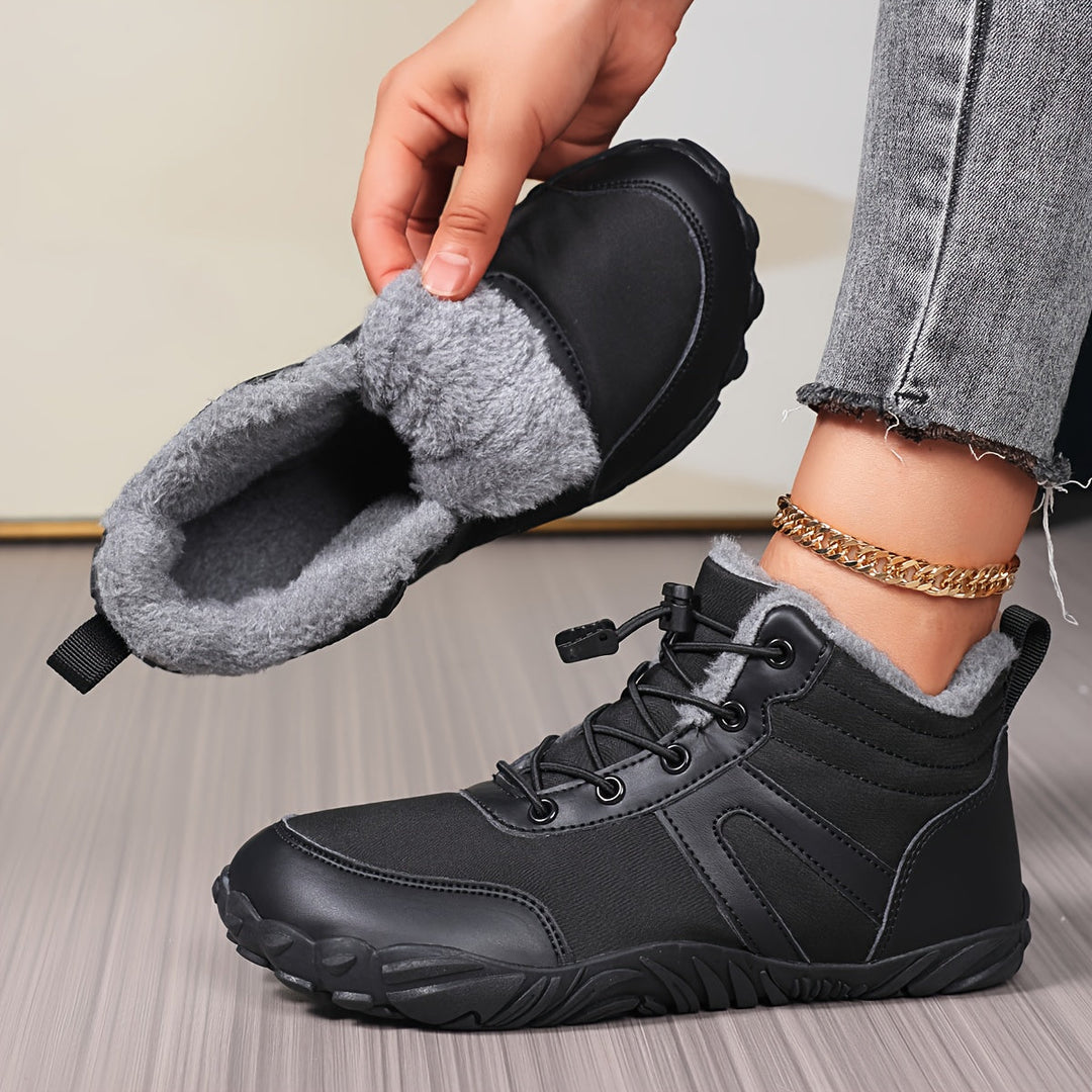 Ingrid | Warmer Barfuß-Schneestiefel mit extra breiter Zehenbox