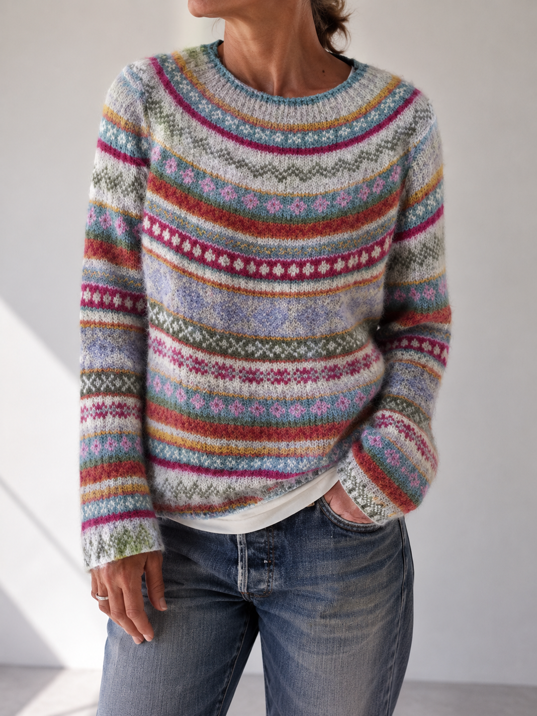 Darlene – Klassischer Fair Isle Strickpullover