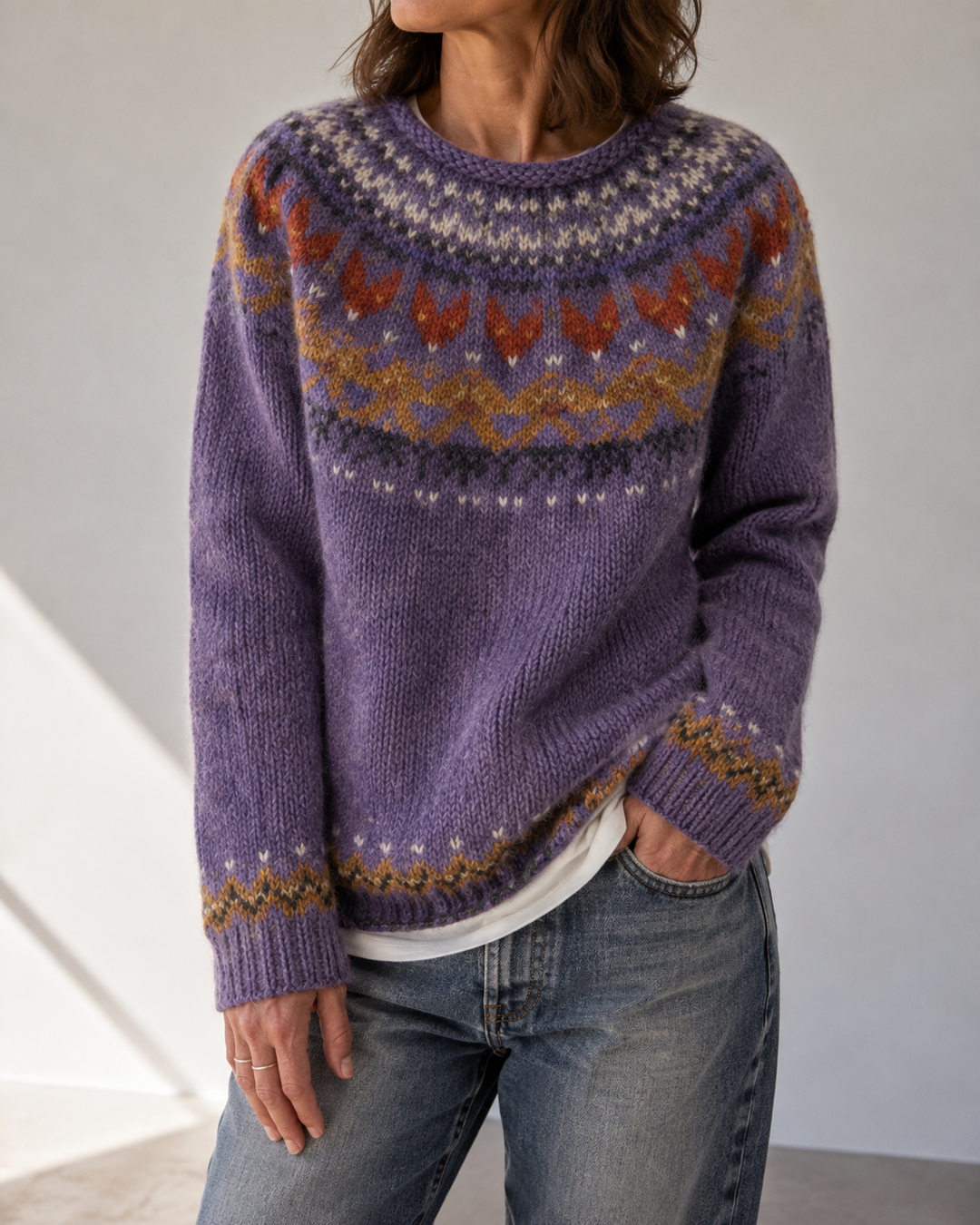 Darlene – Klassischer Fair Isle Strickpullover