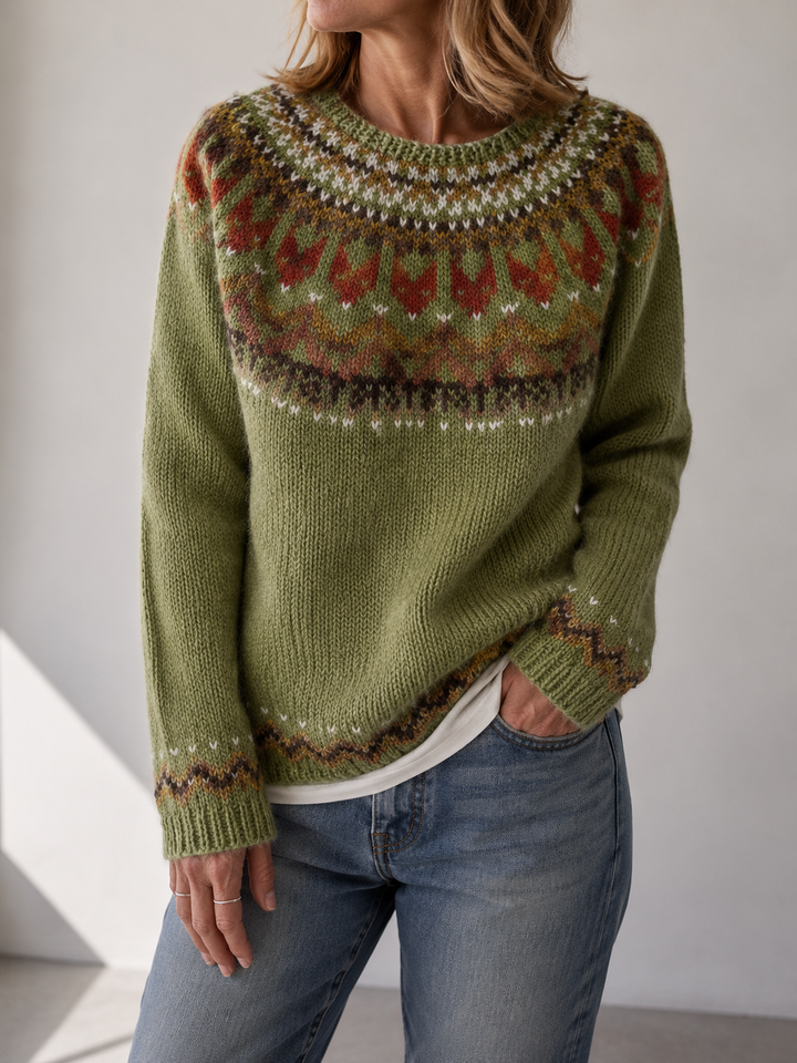 Darlene – Klassischer Fair Isle Strickpullover